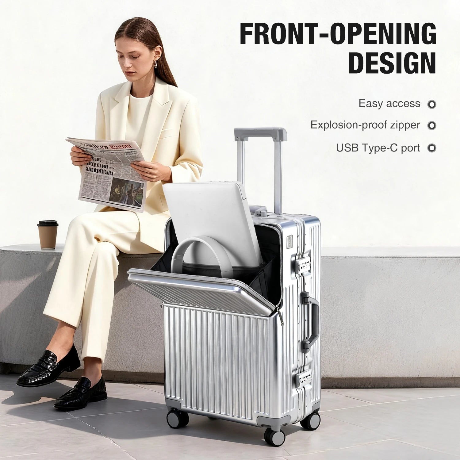 20/24/27 Lightweight Aluminum Hard Shell Luggage