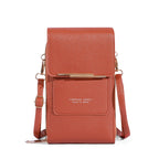 Soft Leather Touch Screen Crossbody