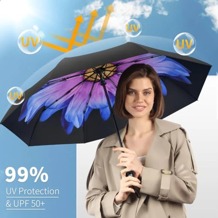 Automatic Windproof Travel Umbrella – 12 Colors