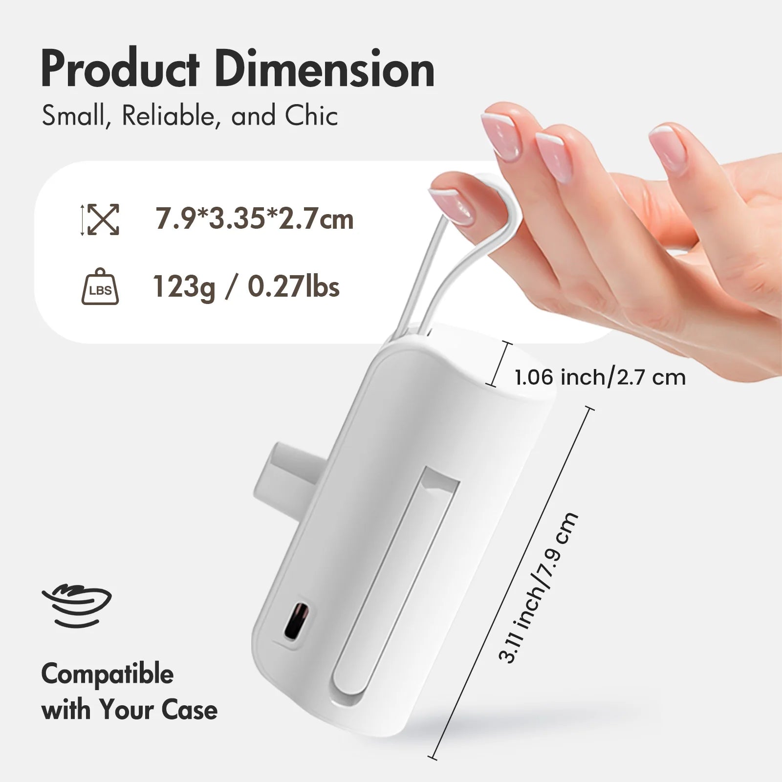 Mini Power Bank Dual USB-C Ports