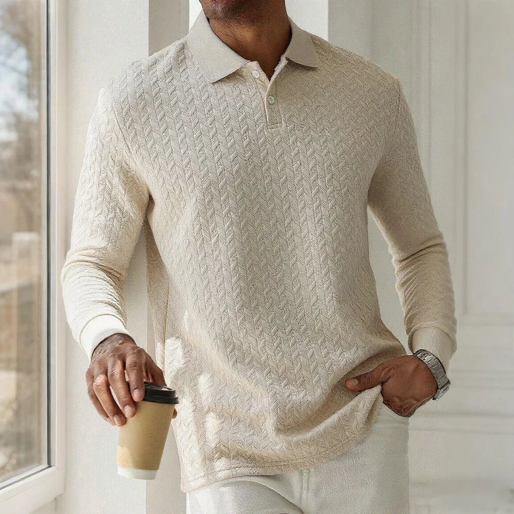 Men's High Quality Long Sleeve Polo Shirt