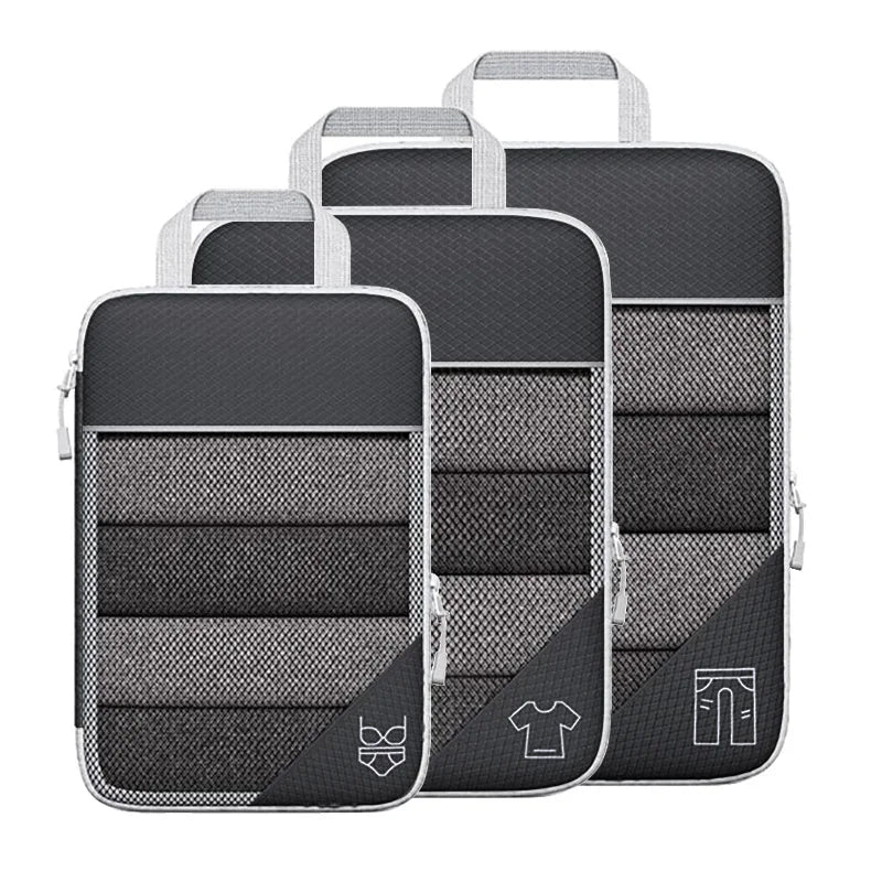 Travel Compression Storage Bag Set w/Shoe Bag