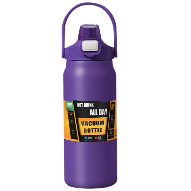800/1000/1200/1500ML Stainless Steel Thermos w/Straw