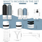 4pcs/17pcs Refillable Leak-Proof Bottles