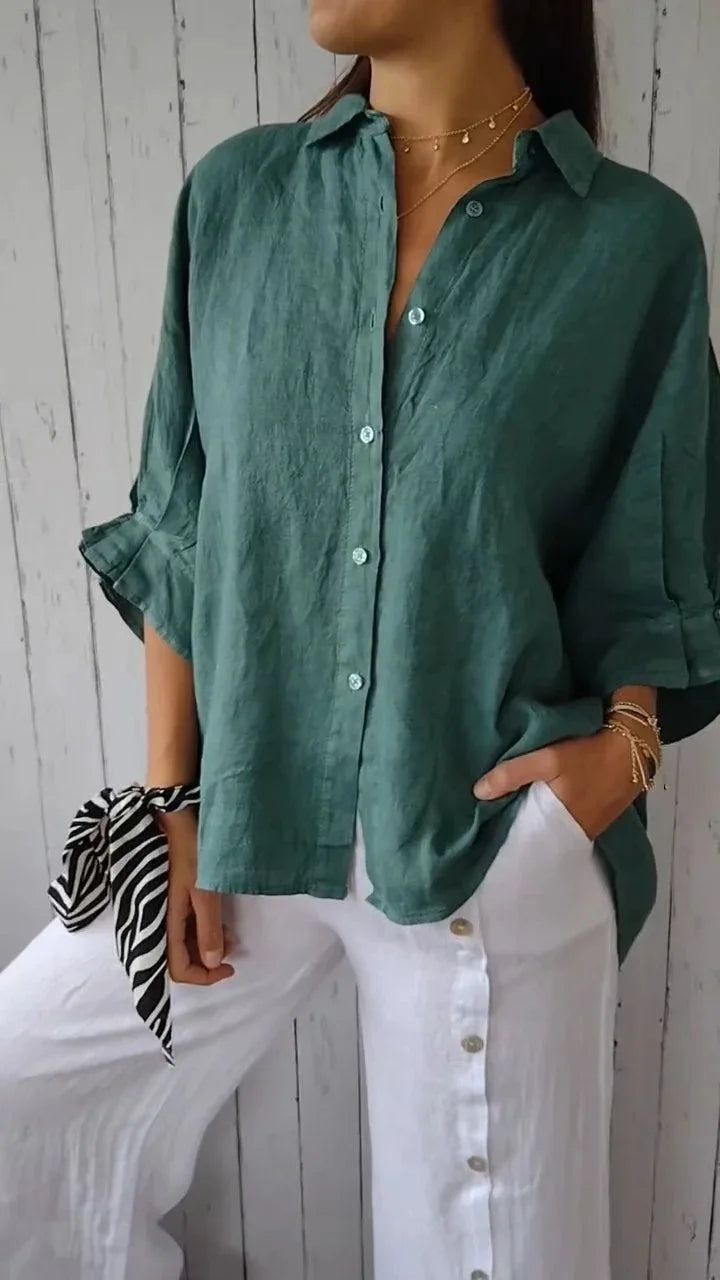 Women's Summer Cotton Linen T-Shirt