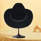 Stylish Felt Cowgirl Hat w/Wide Brim