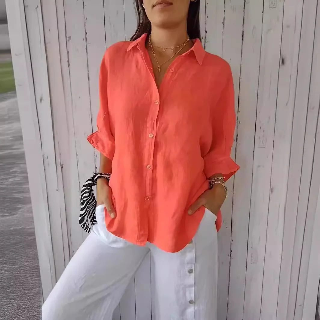 Women's Summer Cotton Linen T-Shirt
