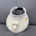 Fishing Cooling Fan Hat w/USB Rechargeable Battery