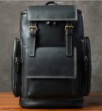 Vintage Crazy Horse Genuine Leather Hiking Backpack