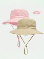 2pcs Children's Fisherman Sun Hat w/Large Brim