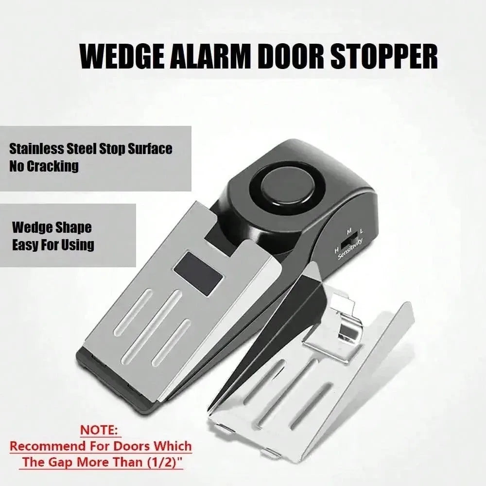 SafeStay Portable Door Stop Alarm – 120dB Travel Hotel Safety Wedge