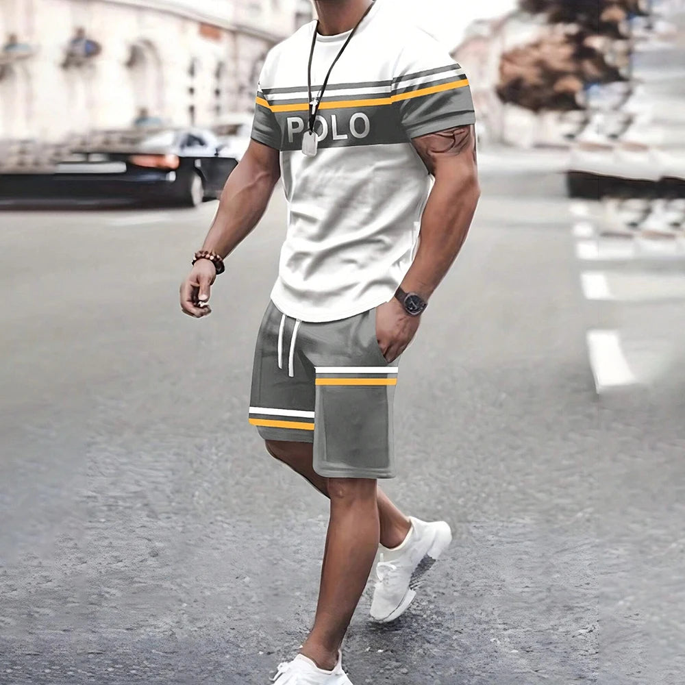 Men's Retro Cool Breathable Shorts Set