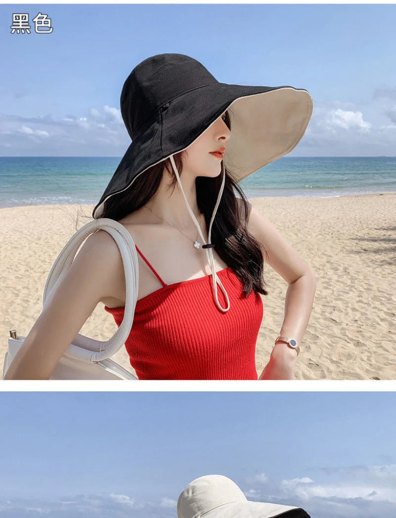 Wide Brim UPF 50+ Sun Hat Women Anti-UV