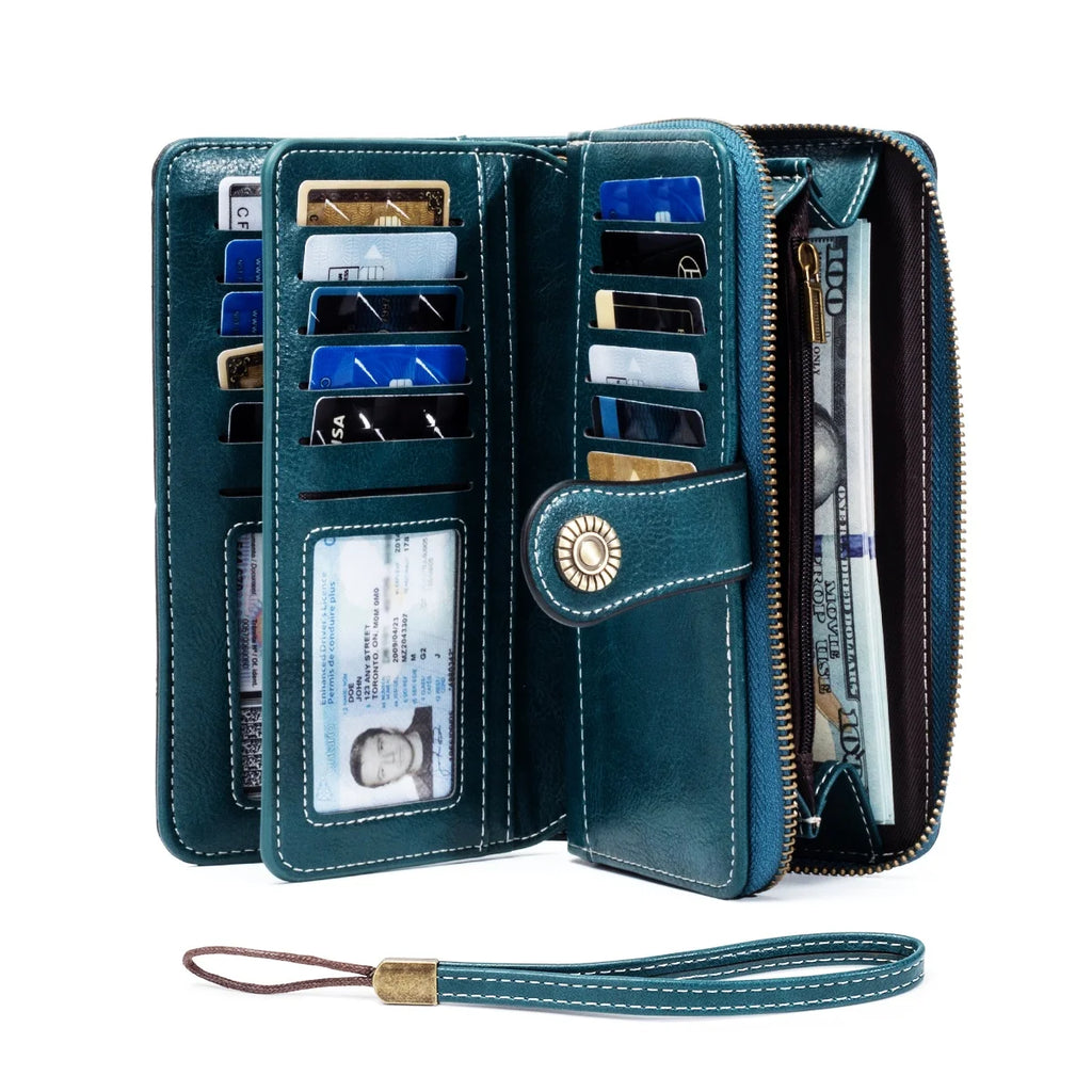 RFID Anti-Theft Retro Leather Wallet