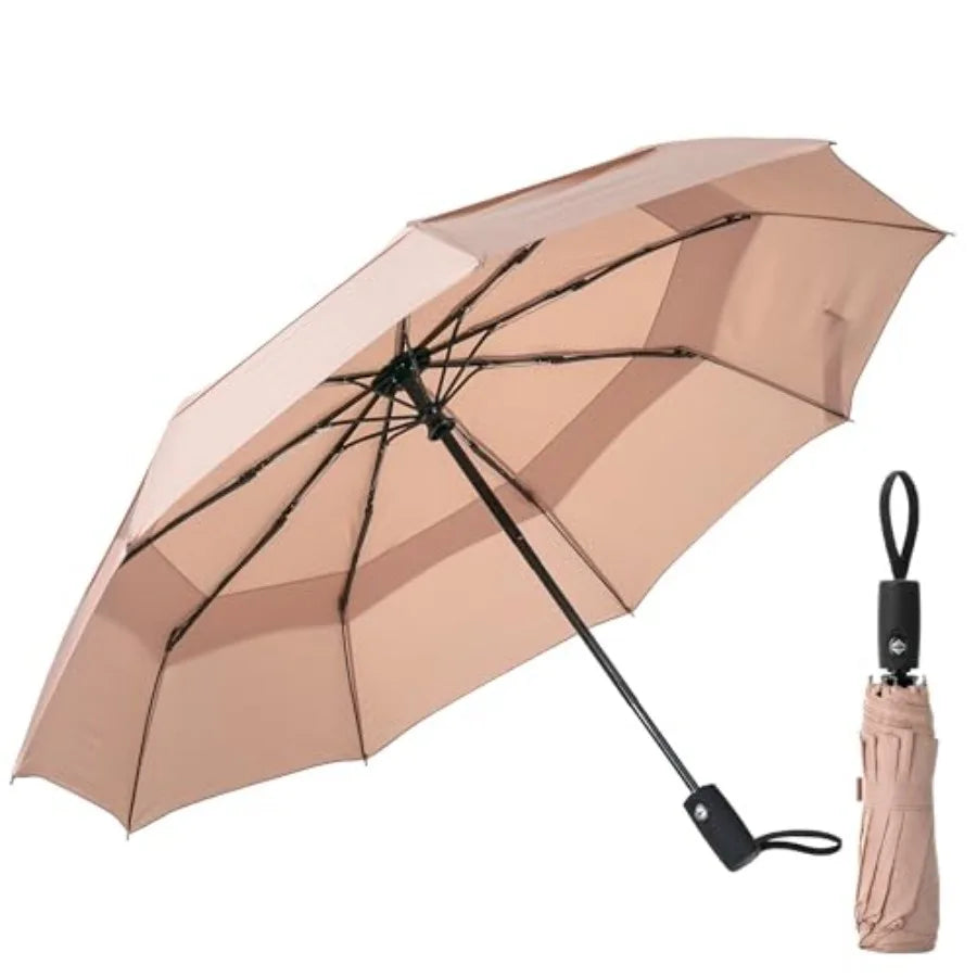 Compact Windproof Travel Umbrella – Auto Open/Close, Water-Resistant