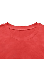 Women's Solid Color Short Sleeve Shorts Set