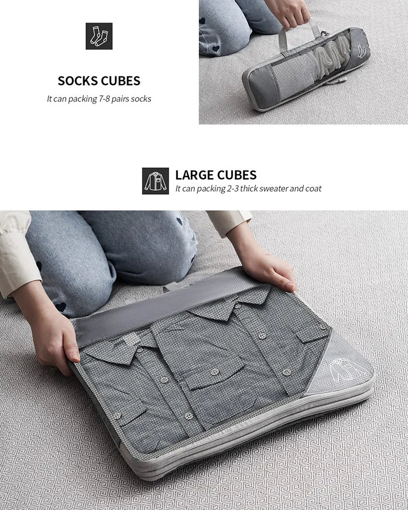 Travel Compression Storage Bag Set w/Shoe Bag