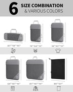 Travel Compression Storage Bag Set w/Shoe Bag