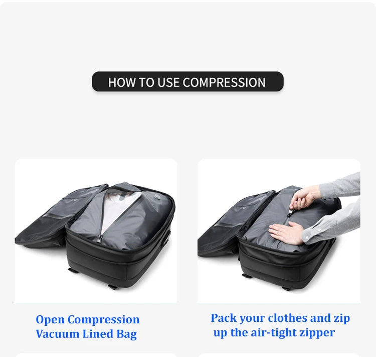 Business Vacuum Compression Large Capacity Backpack