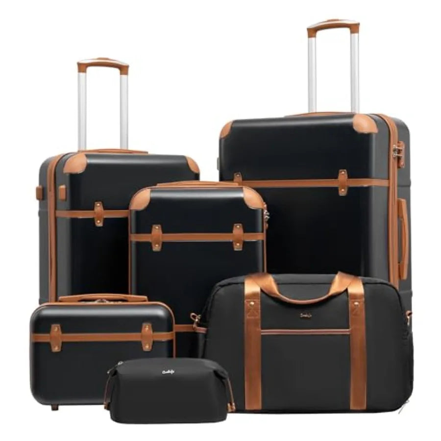 6-Piece Hardside Luggage Set with TSA Lock