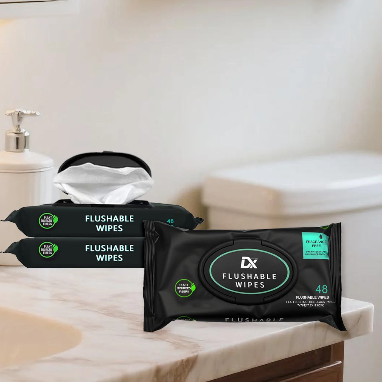 2/6 Pack Toilet Wet Wipes