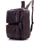 Vintage Crazy Horse Genuine Leather Hiking Backpack