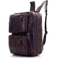 Vintage Crazy Horse Genuine Leather Hiking Backpack