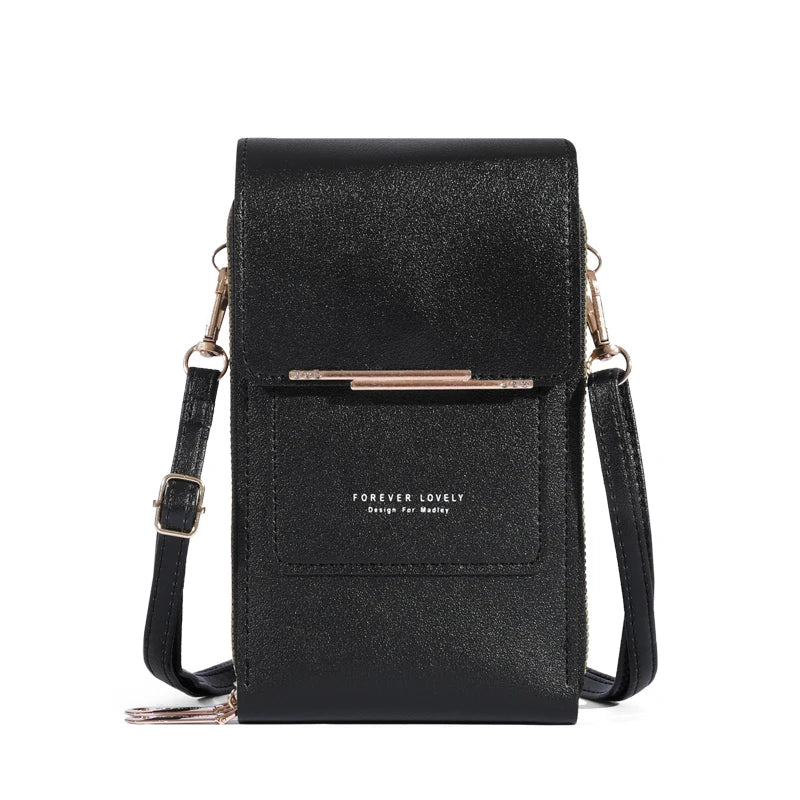 Soft Leather Touch Screen Crossbody