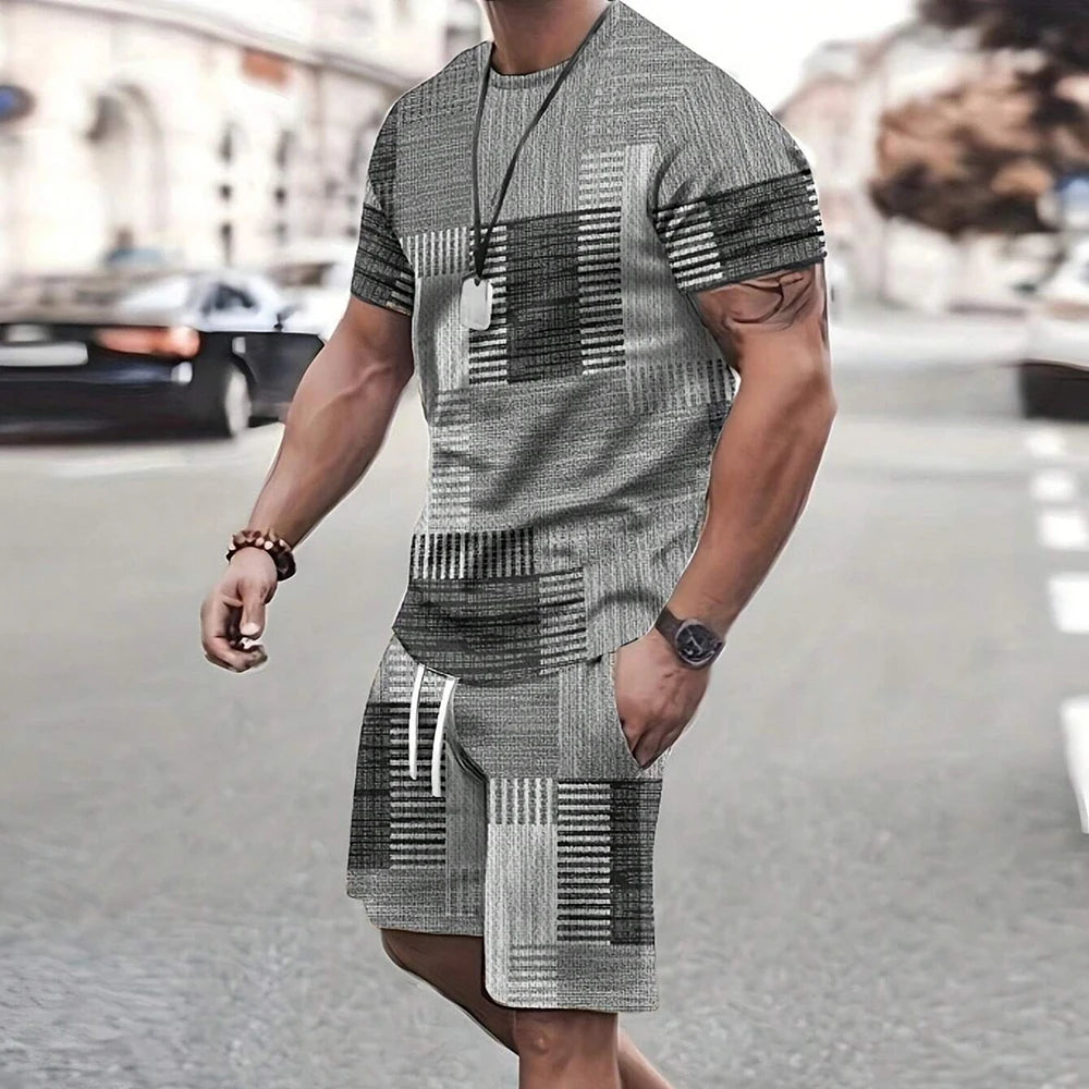 Men's Retro Cool Breathable Shorts Set
