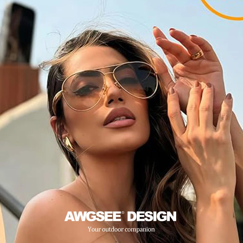 Oversized Vintage Aviator Glasses