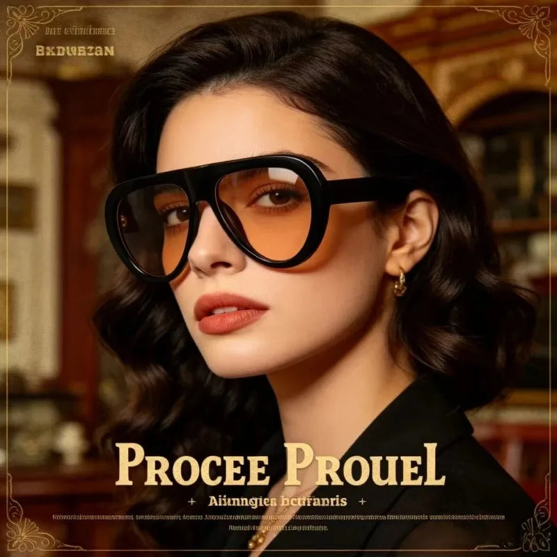 Vintage Oversized Oval Sunglasses