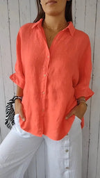 Women's Summer Cotton Linen T-Shirt