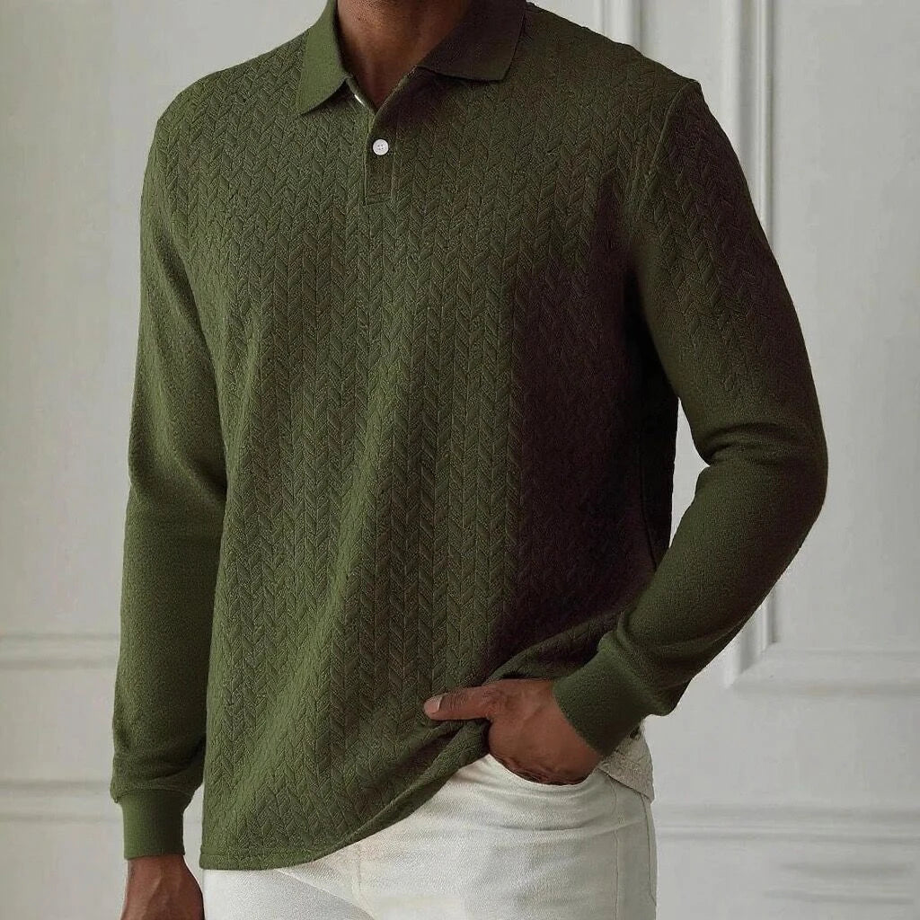 Men's High Quality Long Sleeve Polo Shirt