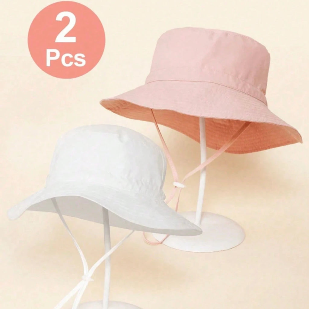 2pcs Children's Fisherman Sun Hat w/Large Brim