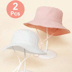 2pcs Children's Fisherman Sun Hat w/Large Brim