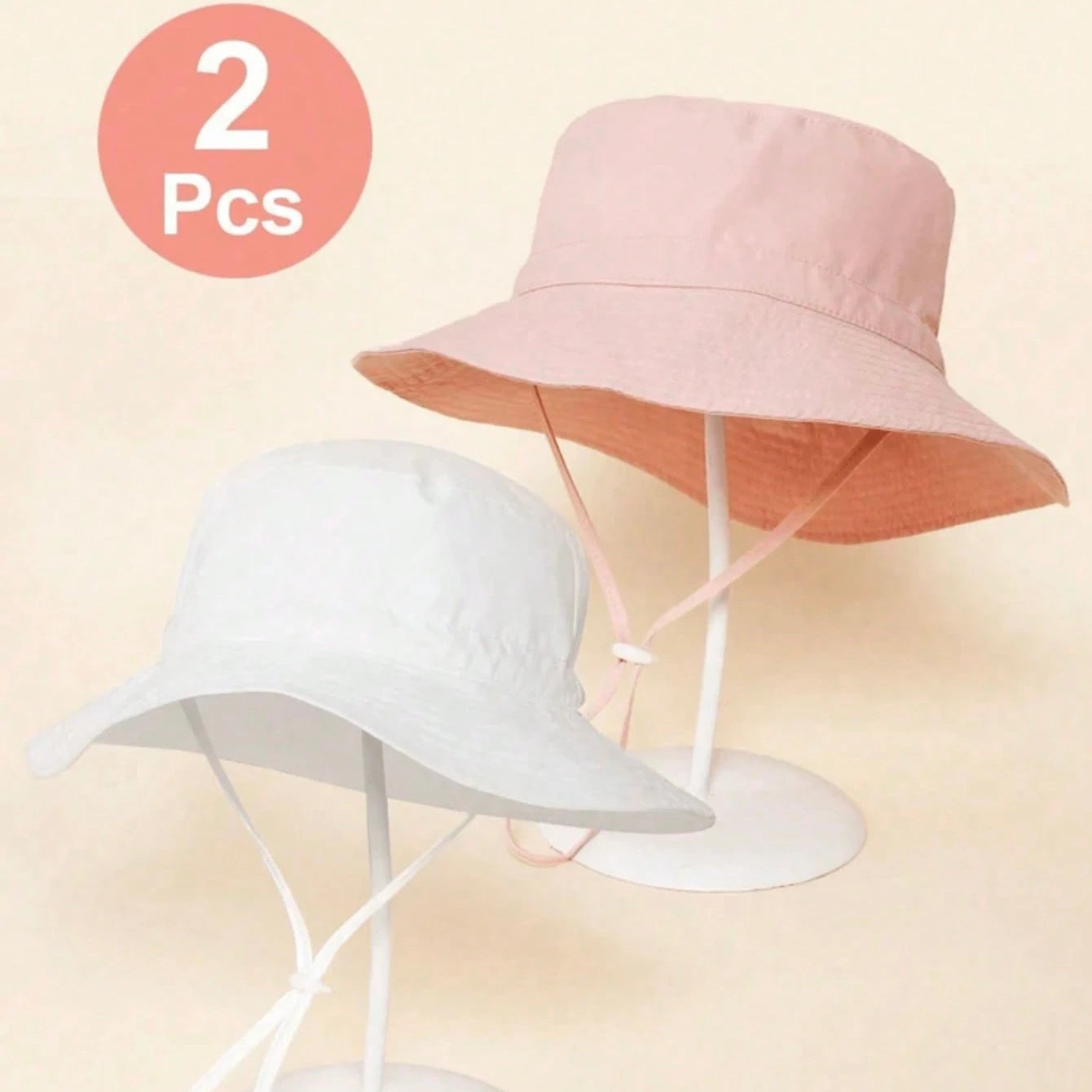 2pcs Children's Fisherman Sun Hat w/Large Brim