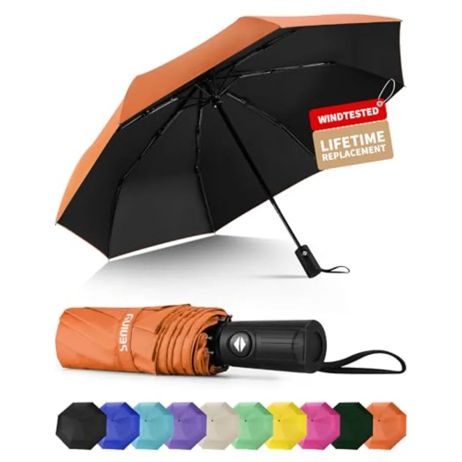 Automatic Windproof Travel Umbrella – 12 Colors