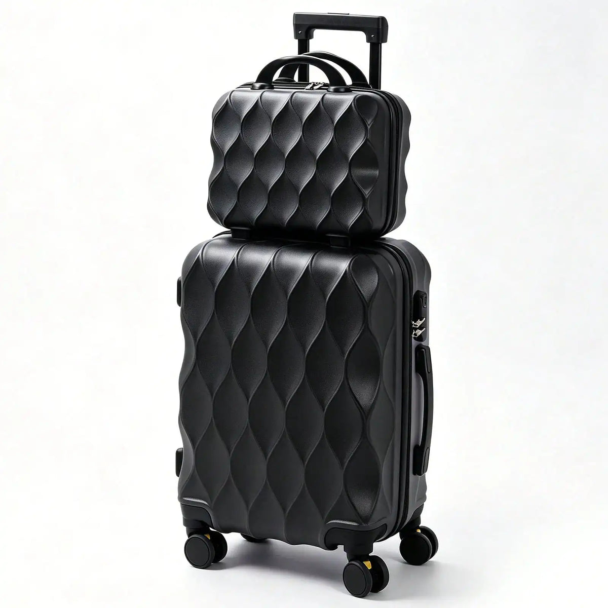 2Pcs Travel Luggage Set with Lightweight Cosmetic Bag