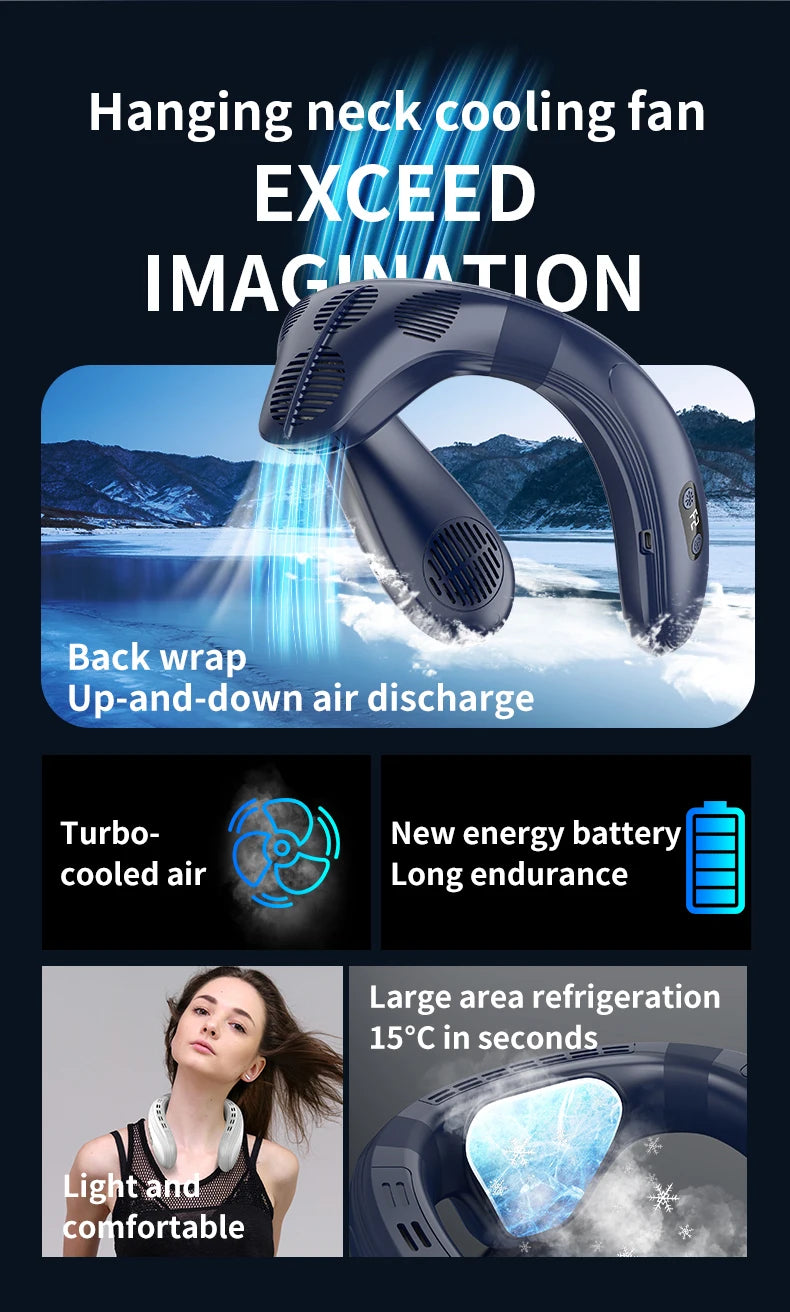 Rechargeable Portable Neck Fan