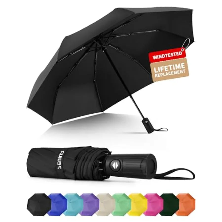 Automatic Windproof Travel Umbrella – 12 Colors