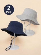 2pcs Children's Fisherman Sun Hat w/Large Brim