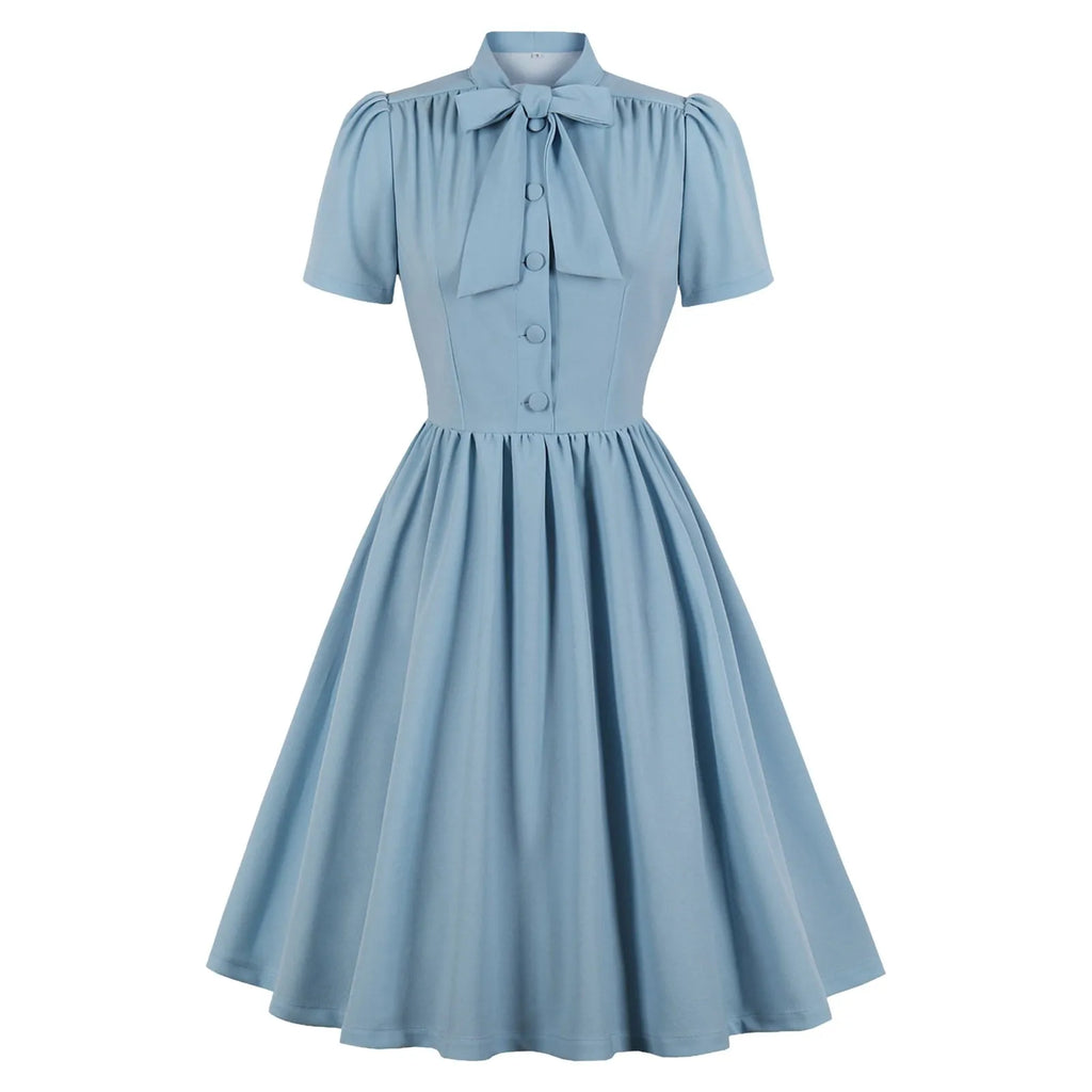 Women's Vintage Lapel Long Dresses