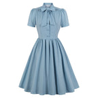 Women's Vintage Lapel Long Dresses