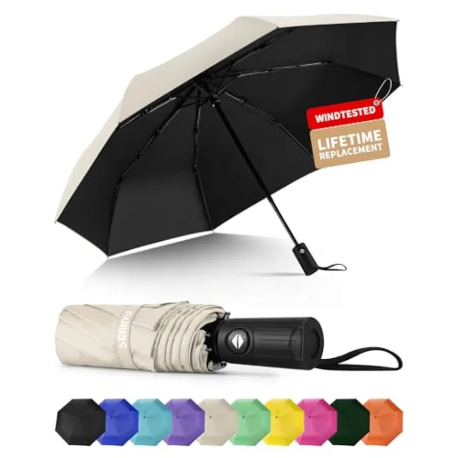Automatic Windproof Travel Umbrella – 12 Colors