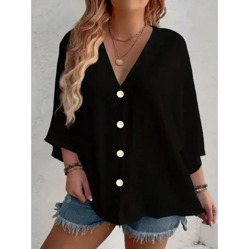 Women's Breathable V-Neck T-shirt