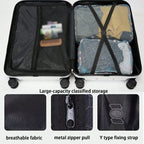 2Pcs Travel Luggage Set with Lightweight Cosmetic Bag