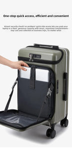 20" Multifunctional Front Opening Carry-on Luggage