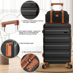 3/5pcs 20/24/28" Luggage Set w/Toiletry Bag & Duffel Bag