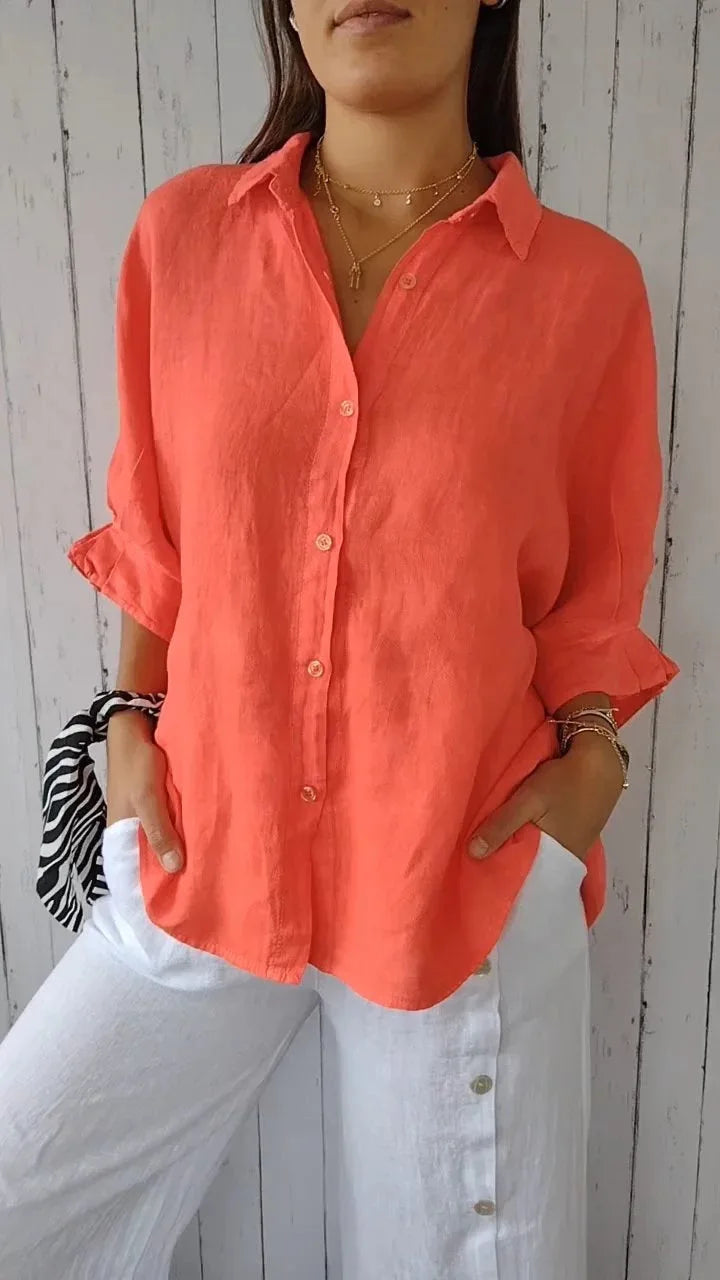 Women's Summer Cotton Linen T-Shirt