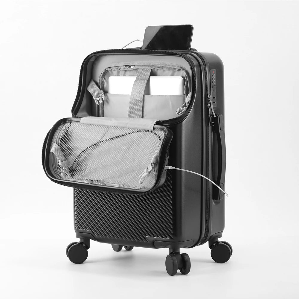 Stylish 20" Lightweight Carry-on w/Cup Holder